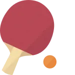 Table Tennis Racket And Ball SVG Icon